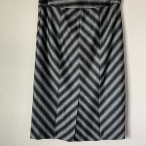 Lamb Chevron Wool Pencil Skirt